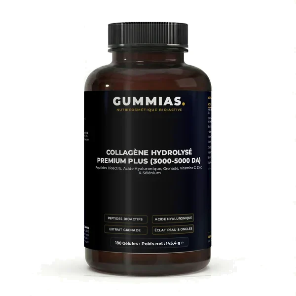 Collagène Hydrolysé Premium Plus (3000-5000 Da) — flacon Gummias