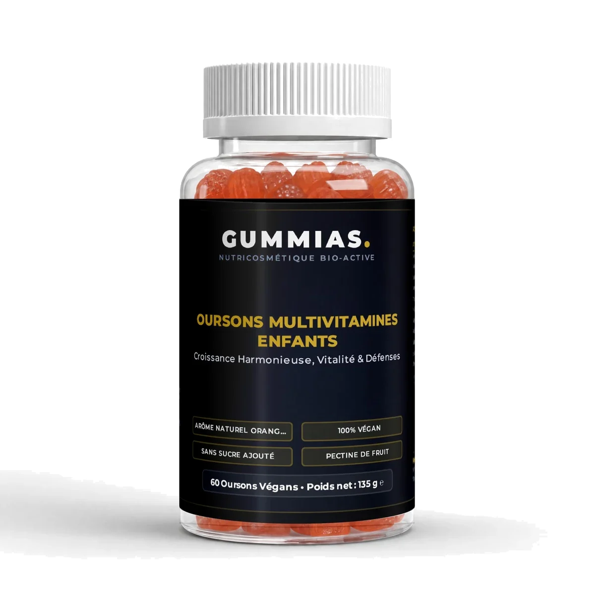 Oursons Multivitamines Enfants — flacon Gummias, 60 Oursons Végans